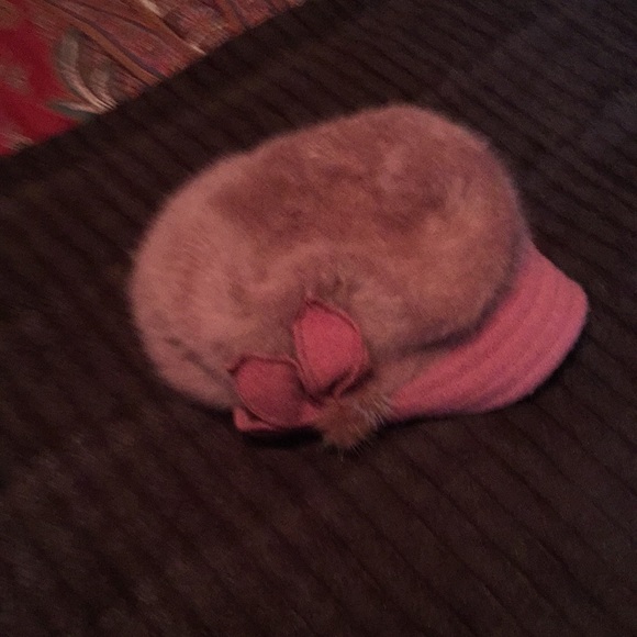 Beret pink 70%angora ,20 nylon and 10% wool - Picture 3 of 3